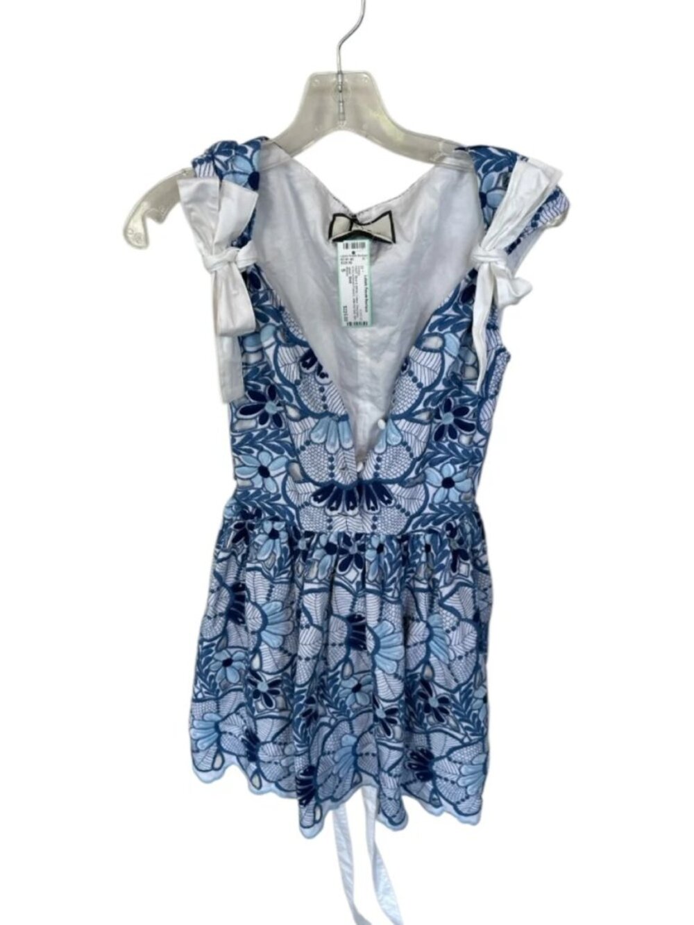 NWT ALEXIS Lucia Embroidered Eyelet Dress Small Blue Floral $550 - Picture 6 of 7